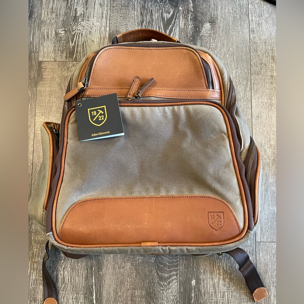 Allen Edmonds Canvas and Leather Backpack